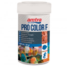 Храна на люспи AMTRA PRO COLOR FLAKE за подчертаване на естествения цвят на аквариумните рибки