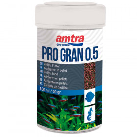 Храна за риби, микро пелети AMTRA PRO GRAN MICRO 0.5 идеална за малки и сладководни и морски риби