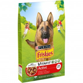 Суха храна за активни кучета PURINA FRISKIES ACTIVE Месо 10кг.