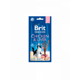 Brit Premium by Nature Cat Sticks with Chicken & Liver - лакомство за котки с пилешко и черен дроб