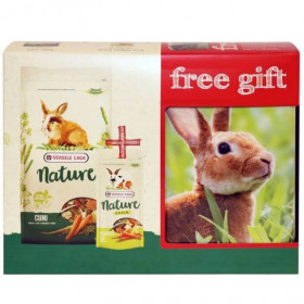 Versele Laga Nature - GIFT BOX Cuni - пълноценна храна за зайци + ПОДАРЪК - лакомство и кутия за съхранение на храната