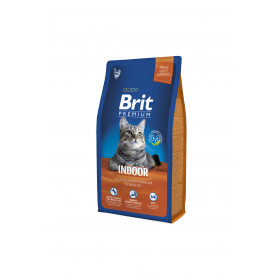 Brit Premium Indoor Adult Hairball & Urinary -суха храна за котки с деликатесно пилешко и ...