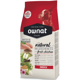 Натурална суха храна Ownat Classic Energy с прясно пилешко месо, за кучета с висока физическа активност