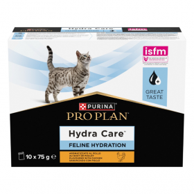 Purina Pro Plan Hydracare - хранителна добавка за котки в зряла възраст с вкус на пиле, 10х75g