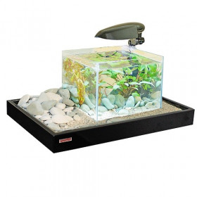 Croci Zen Artist Combi - Поставка за аквариум + аквариум черна 75 х 43 х 7 см