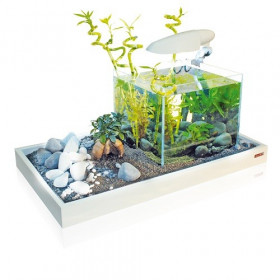 Croci Zen Artist Combi - Поставка за аквариум + аквариум бяла 75 х 43 х 7 см