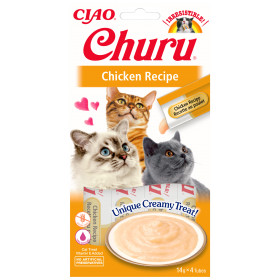 Кремообразно лакомство за капризни котки Churu Cat Treats Chicken Recipe мус от пилешко месо