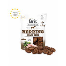 Brit Jerky Snack–Herring Meaty coins - лакомство за кучета месни кръгчета с херинга 