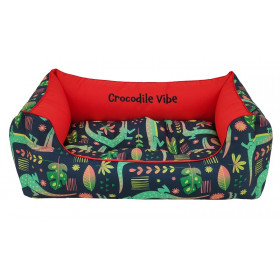 Меко, луксозно легло CAZO Soft Bed Crocodile Vibe Orange в цветен принт
