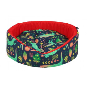 Луксозно легло CAZO Foam Bed Crocodile Vibe Orange в цветен принт