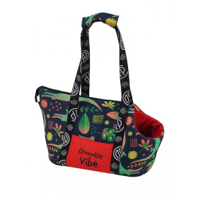Транспортна чанта CAZO Pet Carrier Crocodile Vibe в цветен принт 30 × 40 × 24 см.