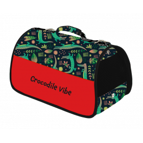 Транспортна чанта CAZO Pet Carrier Crocodile Vibe в цветен принт
