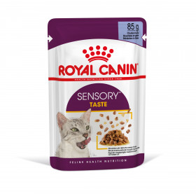 Royal Canin Sensory Taste in Jelly - пълноценна мокра храна хапки в желе в пауч за котки в зряла възраст
