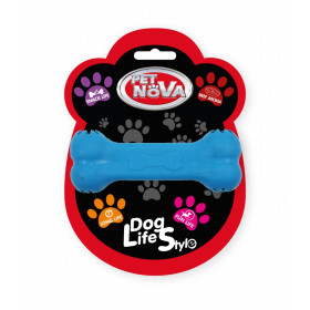 Кучешка играчка PET NOVA - кокал с място за лакомство, син,11см, с аромат на телешко