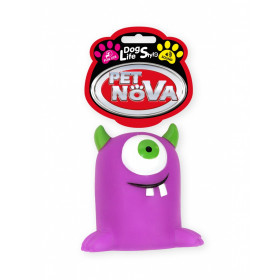 Кучешка играчка Pet Nova гумено чудовище със звук ,12 см, лилаво