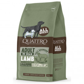 Пълноценна суха храна за кучета от всички породи Quatro Adult All breed Superpremium с Агнешко, БЕЗ зърнени култури
