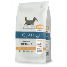 Пълноценна суха храна за подрастващи кучета от всички породи Quatro Superpremium Junior All breed с птиче месо