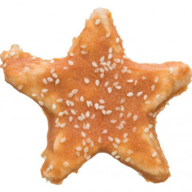 Лакомство за кучета Trixie Denta Fun Chicken Star пресована кожа, покрита с Пилешко месо