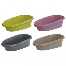 Открита котешка тоалетна Croci Baffo cat litter с висок заден борд, в различни цветове 58x39x17cм