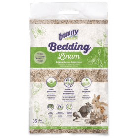 Bunny Nature - Bedding Linum - Натурална Постеля от Лен за Зайци и Гризачи 35 литра 