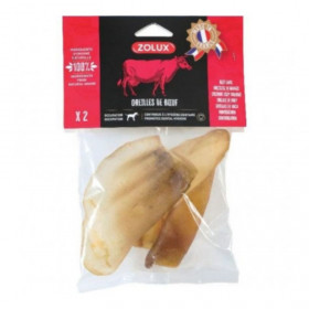 Натурално кучешко лакомство Zolux Beef ears X2 телешки уши