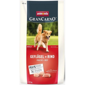Пълноценна суха храна за кучета GranCarno Adult Poultry and Beef с птиче и говеждо месо 