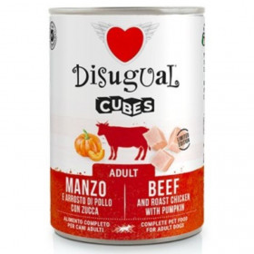 Консервирана храна за кучета Disugual Cubes Adult Roasted beef, chicken and pumpkin с Печено телешко, пилешко и тиква
