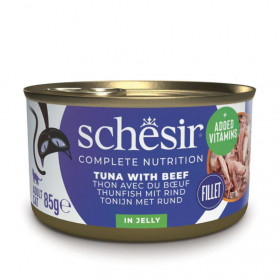 Консервирана храна за котки Schesir C&B Wet Cat Tuna beef с риба тон и телешко в желе