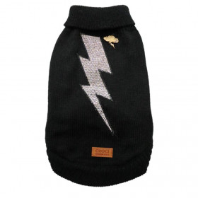 Кучешки пуловер Croci Sweater Thunder в черен цвят