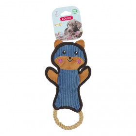 Плюшена кучешка играчка Zolux Buddy plush Hamester син хамстер с въже