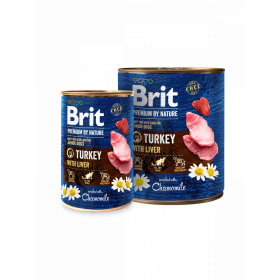 Brit Premium by Nature Turkey with Liver - консервирана храна за кученца с пуйка и черен дроб 