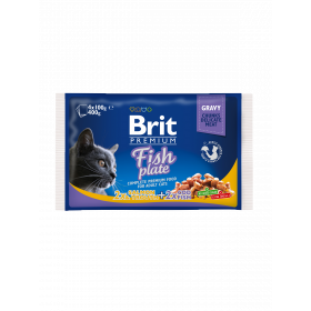 Паучове Brit Premium Cat Pouches Fish Plate - рибна порция  4х100гр.
