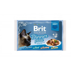 Brit Premium Cat Delicate Fillets in Gravy - Порция паучове, месо в сос 4 x 85гр.