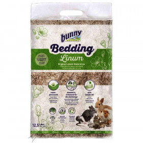 Bunny - Bedding Linum - оригинална натурална постеля от лен за зайци и гризачи 12.5 литра