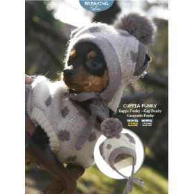 Зимна, плетена шапка за малки кучета