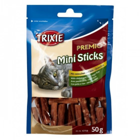 Trixie Premio Mini Sticks - Деликатесни пръчици с пилешко месо и ориз за котки 50 гр