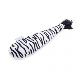 Плюшена котешка играчка Beeztees Catnip Jungle Zebra Tail опашка на зебра с пълнеж от котешка трева