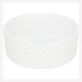  Керамична купа с релефен дизайн Trixie Ceramic Bowl в бял цвят