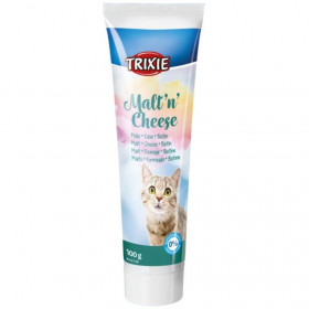 Малцова паста за котки Trixie Malt''n''Cheese Anti hairball  против космени топки с вкус на сирене