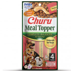 Кремообразен топер за суха храна Churu Dog Meal Topper Chicken with Beef Recipe с Пилешко и телешко месо