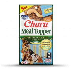 Кремообразен топер за суха храна Churu Dog Meal Topper Chicken with Cheese Recipe с Пилешко месо и сирена