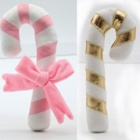 Коледна играчка за кучета Croci Xmas Blush Candy плюшени захарни бастунчета