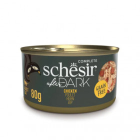 Консервирана храна за котки Schesir AfterDark Chicken с пилешко месо в бульон
