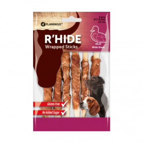 Солети от пресована телешка кожа Flamingo R'hide sticks, обвити в патешко 