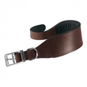 Ferplast VIP Collar Brown широк кожен нашийник за кучета 40-46см.