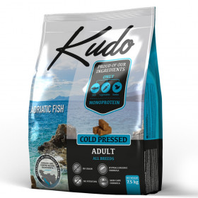 Kudo Adult Adriatic Fish 7.5кг- студено пресована храна за кучета над 12 месеца от всички породи