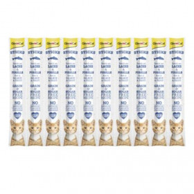 Лакомство за котки GimCat sticks poultry меки месни пръчици със сьомга и риба треска