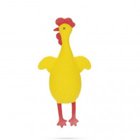 Латексова кучешка играчка Beeztees Chicken Avesta забавна кокошка със звук