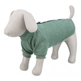 Топъл, памучен кучешки суитшърт с цип Trixie CityStyle Amsterdam sweatshirt в зелен цвят