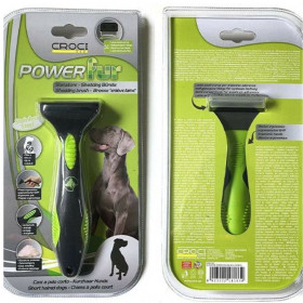 Грууминг инструмент за късокосмести кучета Croci Powerfur Groomer за премахване на подкосъма L размер